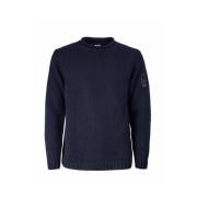 C.p. Company Mock Neck Lamullstickad Tröja Blue, Herr