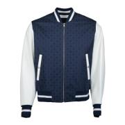 Givenchy Blå och vit varsity denim bomber Blue, Herr