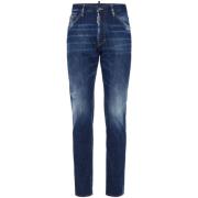 Dsquared2 Marinblå Whisker Denim Jeans Blue, Herr