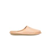 Comme des Garçons Broderade läder slip-on skor Beige, Herr