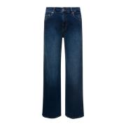 Chiara Ferragni Collection Präglade Denim Jeans Blue, Dam