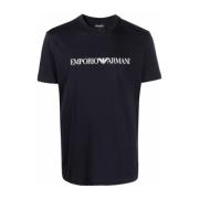 Emporio Armani Blå Bomull T-shirts och Polos Blue, Herr