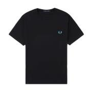 Fred Perry Svarta bomull T-shirts och Polos Black, Herr