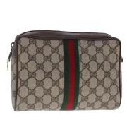 Gucci Vintage Pre-owned Laeder kuvertvskor Beige, Dam