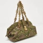 Bottega Veneta Vintage Pre-owned Laeder handvskor Green, Dam