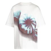 Jil Sander Grafiskt Tryck Bomull T-shirt White, Herr