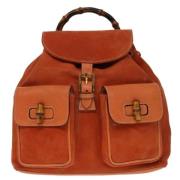 Gucci Vintage Pre-owned Mocka ryggsckar Orange, Dam