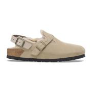 Birkenstock Shearling Taupe Träskor Beige, Dam