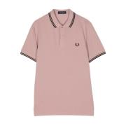 Fred Perry Rosa Polo Skjorta Casual Stil Pink, Herr