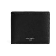 Dolce & Gabbana Svart Bi-Fold Plånbok med Kortplatser Black, Herr