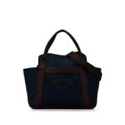 Hermès Vintage Pre-owned Canvas axelremsvskor Blue, Dam