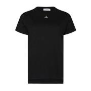 Vivienne Westwood Svart Logobroderi T-Shirt Black, Herr