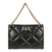 Tory Burch Diamantquiltad Hobo-väska Black, Dam