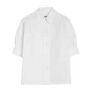 Jil Sander Vit Bomullsknappskjorta White, Dam