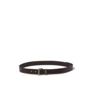 Saint Laurent Cassandre Läderbälte Brown, Unisex