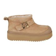 Tory Burch Shearling Platform Stövlar Brown, Dam