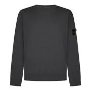 Stone Island Grå Ulltröja Aw24 Gray, Herr