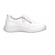 Waldläufer Bekväma bred passform dam sneakers White, Dam