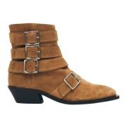 ALOHAS Eras Mocka Tan Läder Ankelboots Brown, Dam