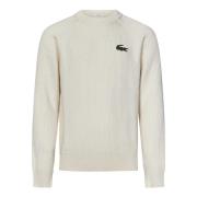 Lacoste Vit Sweatshirt med Krokodillemblem White, Herr