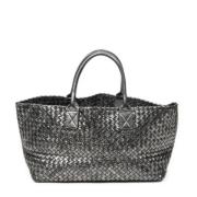 Bottega Veneta Vintage Pre-owned Laeder totevskor Black, Dam