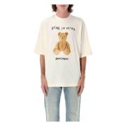 Palm Angels Bear in Mind T-Shirt Off White Brown Beige, Herr