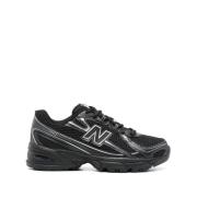 New Balance Svart Mesh Panel Sneakers Black, Dam