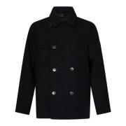 Stone Island Svart Ull Kashmir Kappa Aw24 Black, Herr