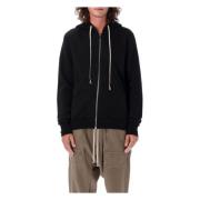 Rick Owens Svart Stickad Hoodie för Män Black, Herr