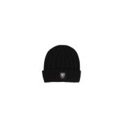 Blauer Svart Logotyp Fram Ullblandning Hatt Black, Herr