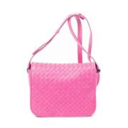 Bottega Veneta Vintage Pre-owned Laeder axelremsvskor Pink, Dam