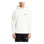 Represent Mönstrad Logo Hoodie med Snap-Button Stängning White, Herr