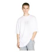 Vetements Kristalldekorerad Crewneck T-shirt White, Herr