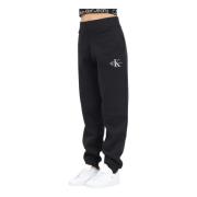 Calvin Klein Jeans Svarta avslappnade sportiga dambyxor Black, Dam