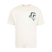 Givenchy T-shirts med applicerad logotyp och rund hals White, Herr