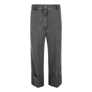 Patou Grå Denim Ikoniska Byxor Gray, Dam