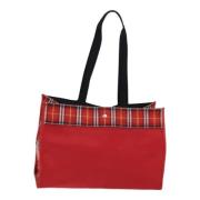 Burberry Vintage Pre-owned Tyg totevskor Red, Dam