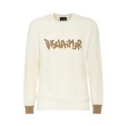 Disclaimer Herr Crewneck Sweatshirt, Bomull White, Herr