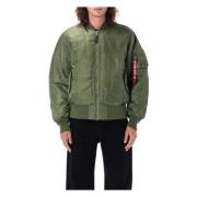 Alpha Industries Sage Green Ma-1 Bomber Jacket Green, Herr