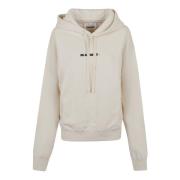 Jil Sander Lyxig Nude Sweatshirt med Huva Beige, Dam