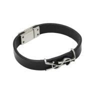 Yves Saint Laurent Vintage Pre-owned Laeder armband Black, Dam