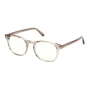 Tom Ford FT 5819-B Blue Block Glasögonbågar Beige, Unisex