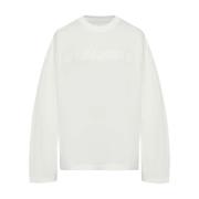 Jil Sander Vit Bomull T-shirt med Logotyptryck White, Herr