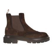 Santoni Mörkbruna Herr Blockage Skor Brown, Herr