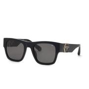 Philipp Plein Svarta Acetat Solglasögon Black, Herr