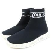 Miu Miu Pre-owned Pre-owned Tyg sneakers Black, Dam