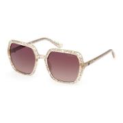 Guess Junior Solglasögon Kristall Guld/Brun Skugga Pink, Unisex