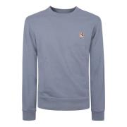 Maison Kitsuné Fox Head Patch Sweaters Blue, Herr