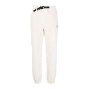 Moncler Stretch Corduroy Byxor med Elastisk Midja White, Dam