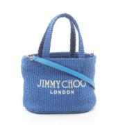 Jimmy Choo Pre-owned Pre-owned Tyg handvskor Blue, Dam